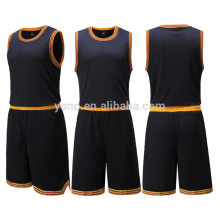 2017 Dernière conception de maillot noir de basket-ball